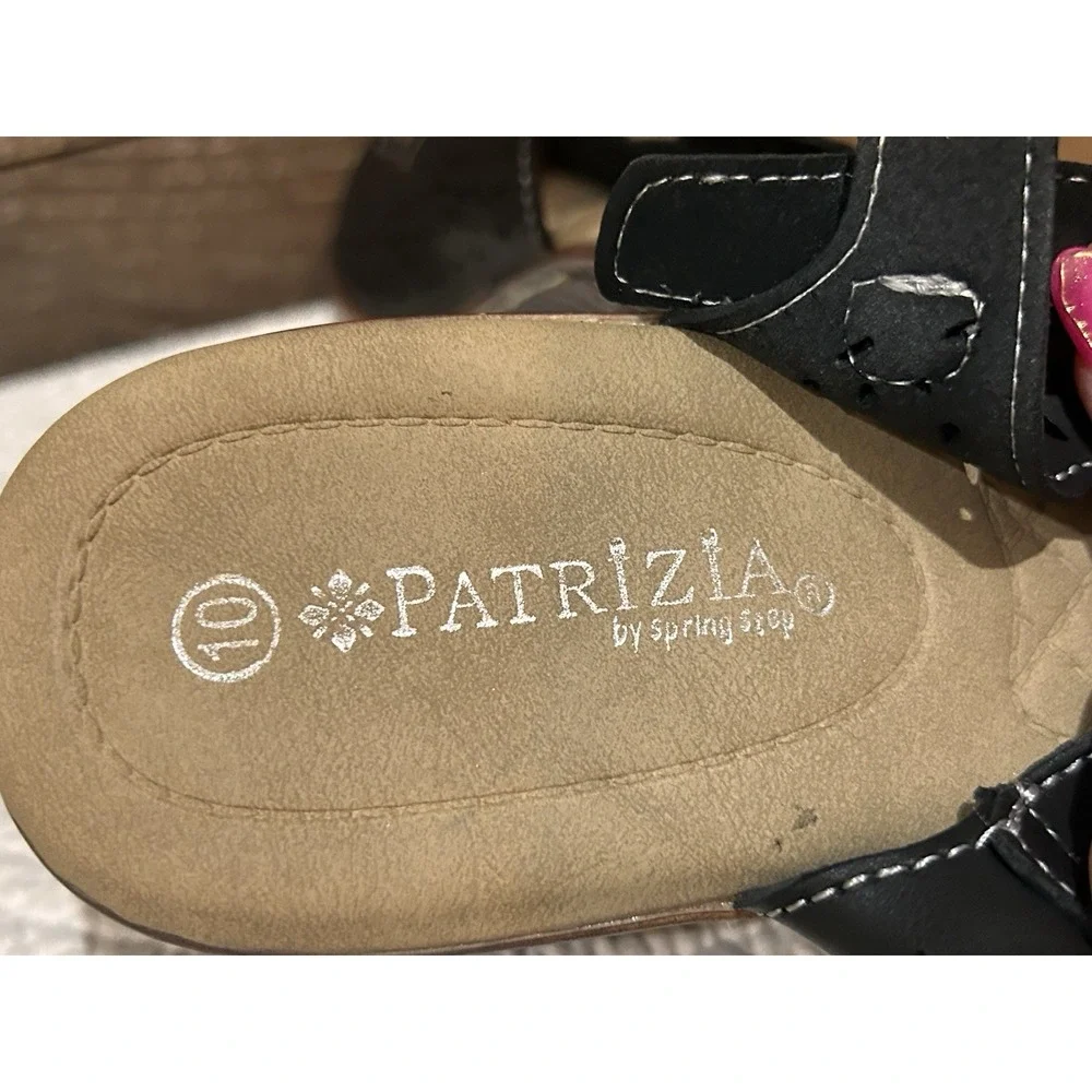 Patrizia by Spring Step Sling Back Sandals Sz 10 Bellagia Black EUC